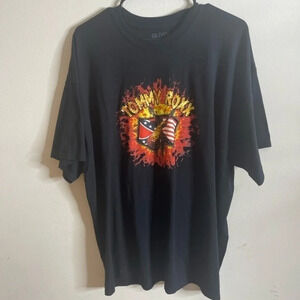 Tommy Roxx Fireball Shirt - 2XL - Black - Gildan‎ DryBlend Graphic Tee